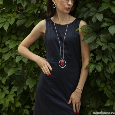 Колье Fiore Luna, RED QUARTZ